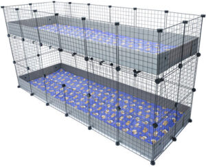 stacking cage in grey